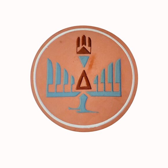 Terracotta Kokopelli Coaster Set With Holder Handcrafted Southwest Design Cork B - Picture 7 of 15